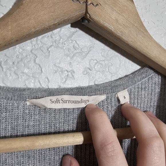 Soft Surroundings Anton Gray Wool/Alpaca Sweater - Picture 4 of 4